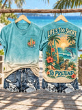 Women’s Sea Turtle & Dolphin Beach Pocket T-Shirt