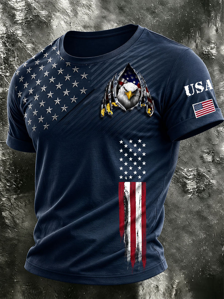 Men's American Patriot Independence Day Commemorative T-shirt