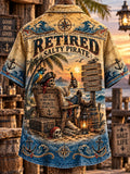 Men’s Vintage Old Salt Pirate Short Sleeve Shirt