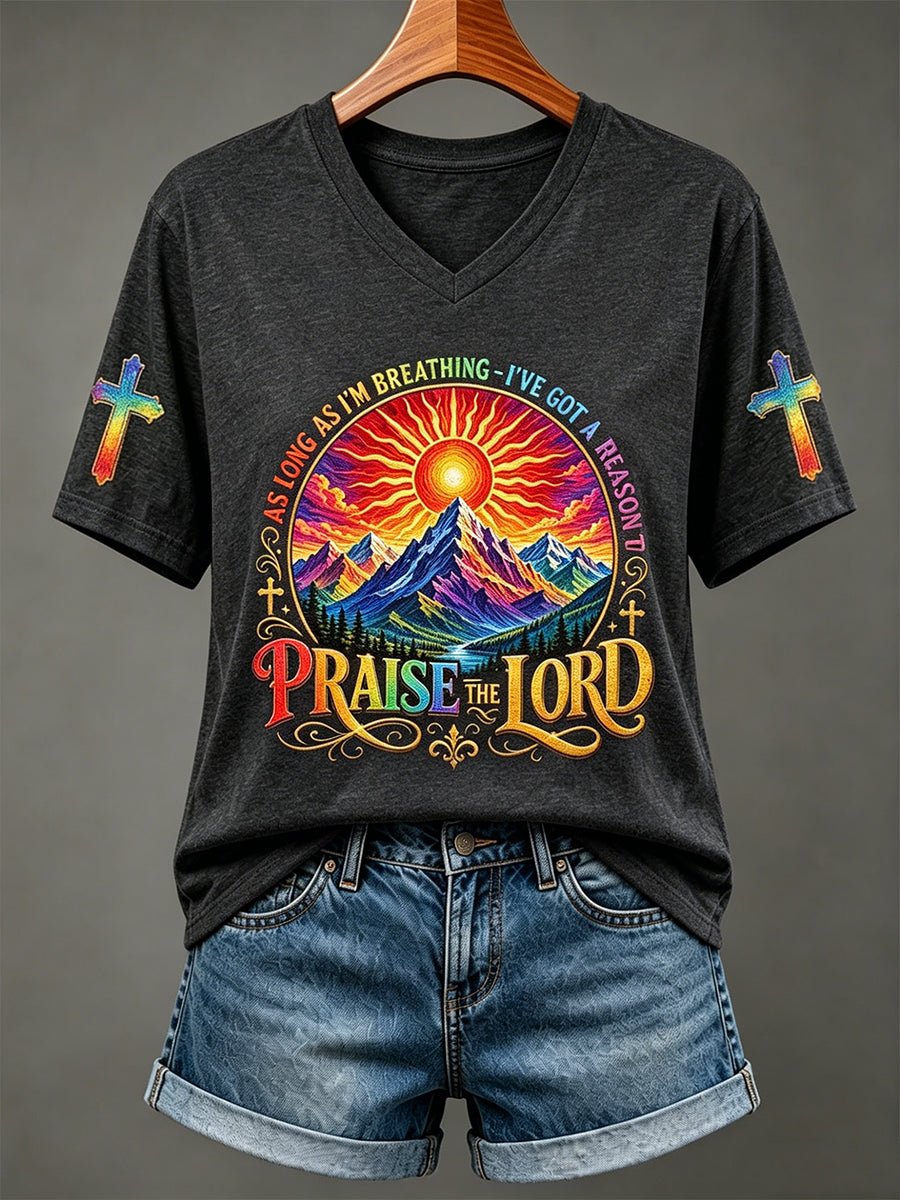 Classic Praise The Lord Faith Short-Sleeved Shirt