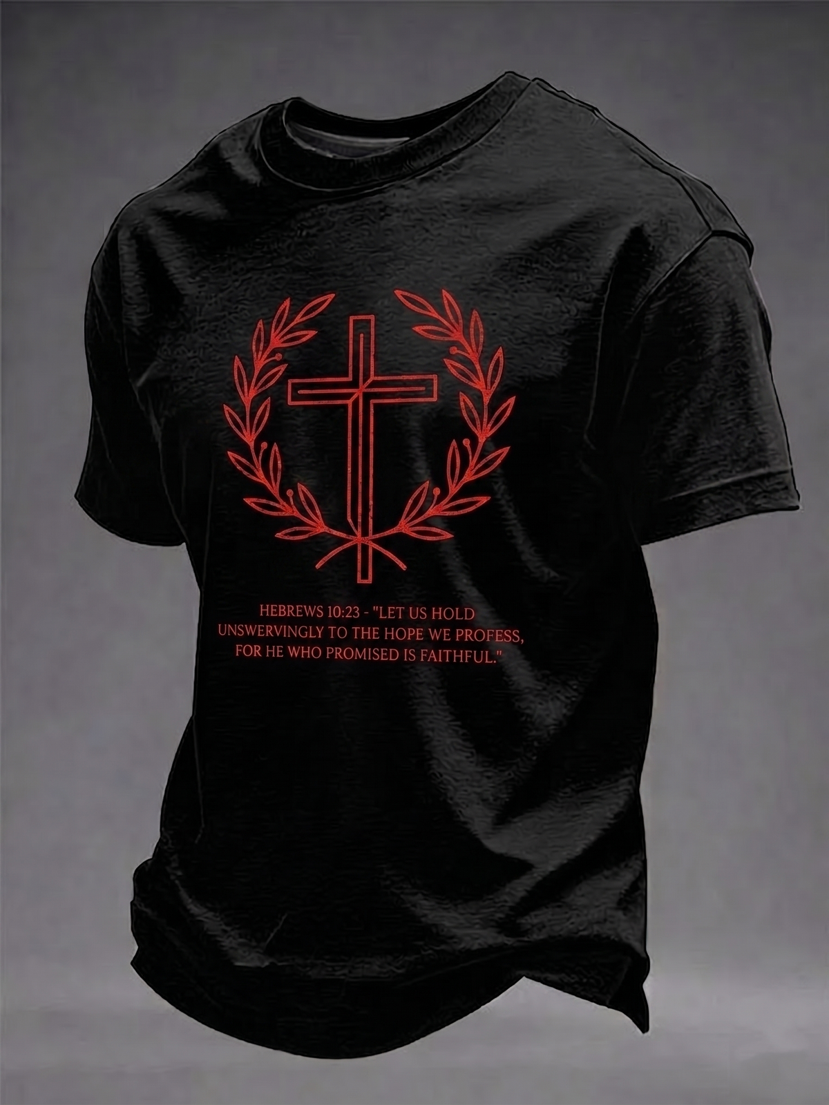 Men's Faith Cross Printed Casual T-Shirt
