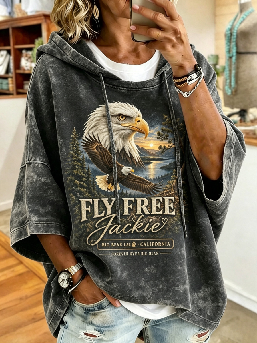 Women's Jackie The Eagle Printed Hoodie