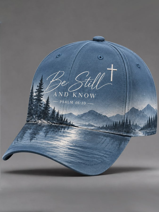 Unisex Be Still and Know Psalm 46:10 Printed Hat