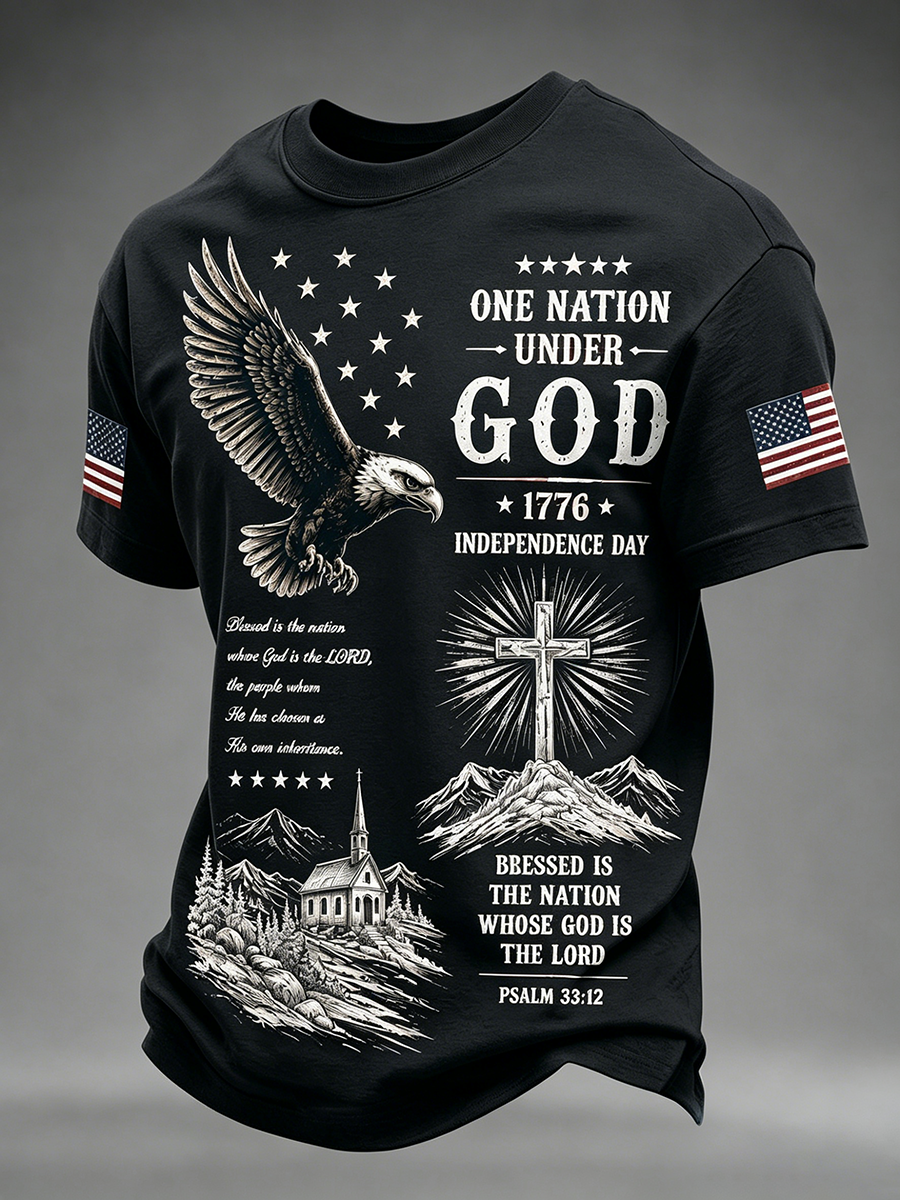 250Th Anniversary Commemorative Faith Printed Round Neck T-Shirt In The United States