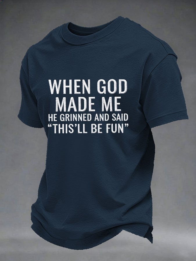 Men's Retro Print Short-Sleeve T-Shirt