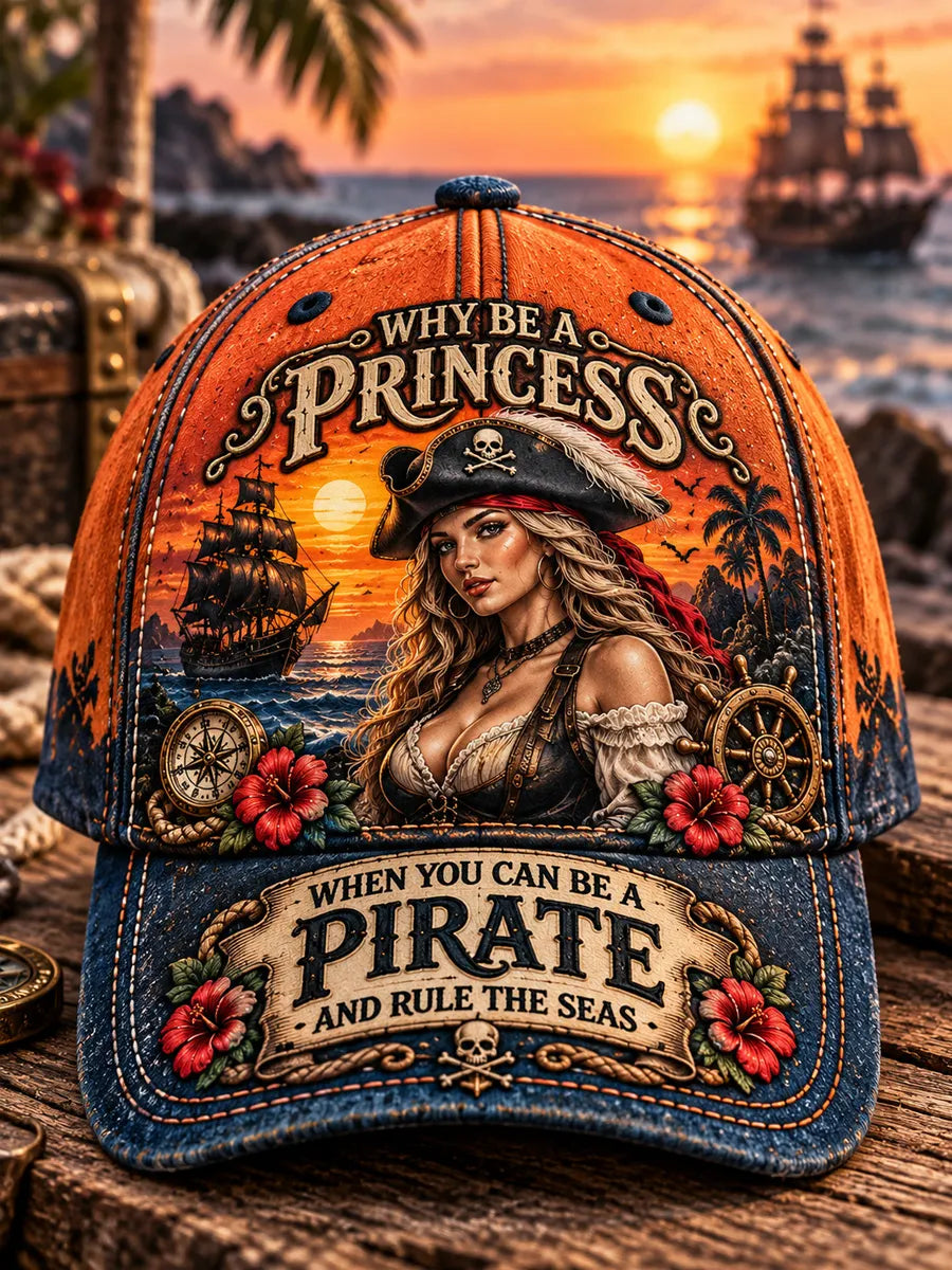 Women's Pirate Queen Art Printed Baseball Cap