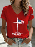 Women'S Two Fiddy Print Printed T-Shirt