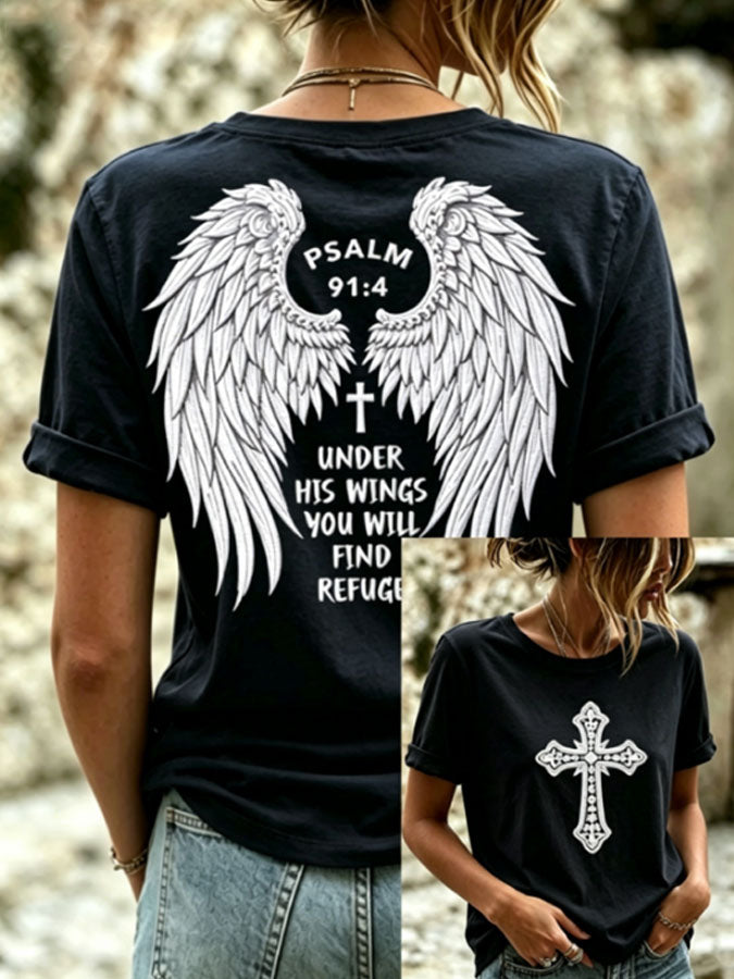 Women'S Angel Wings Christian T-Shirt