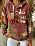 Women's Wine Turkey Family Regular Sweatshirt