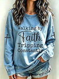 Women's   Faith  Print Top