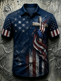 Men's Faith Cross Printed Casual Shirt