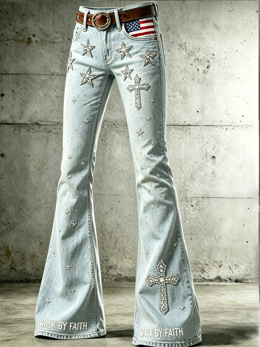 Women's Faith Printed Casual Jeans