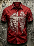 Men's Faith Cross Printed Casual Shirt