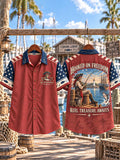 Men’s Pirate Skeleton Fishing Short Sleeve Shirt