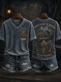 Women's "Fortune Favors the Reckless Lost at Sea Found in Rum" V-neck T-shirts