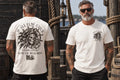 Raise the Jolly Roger Vintage Pirate Print Short Sleeve T-shirt