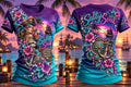 Tropical Floral Pirate Woman Graphic T-Shirt