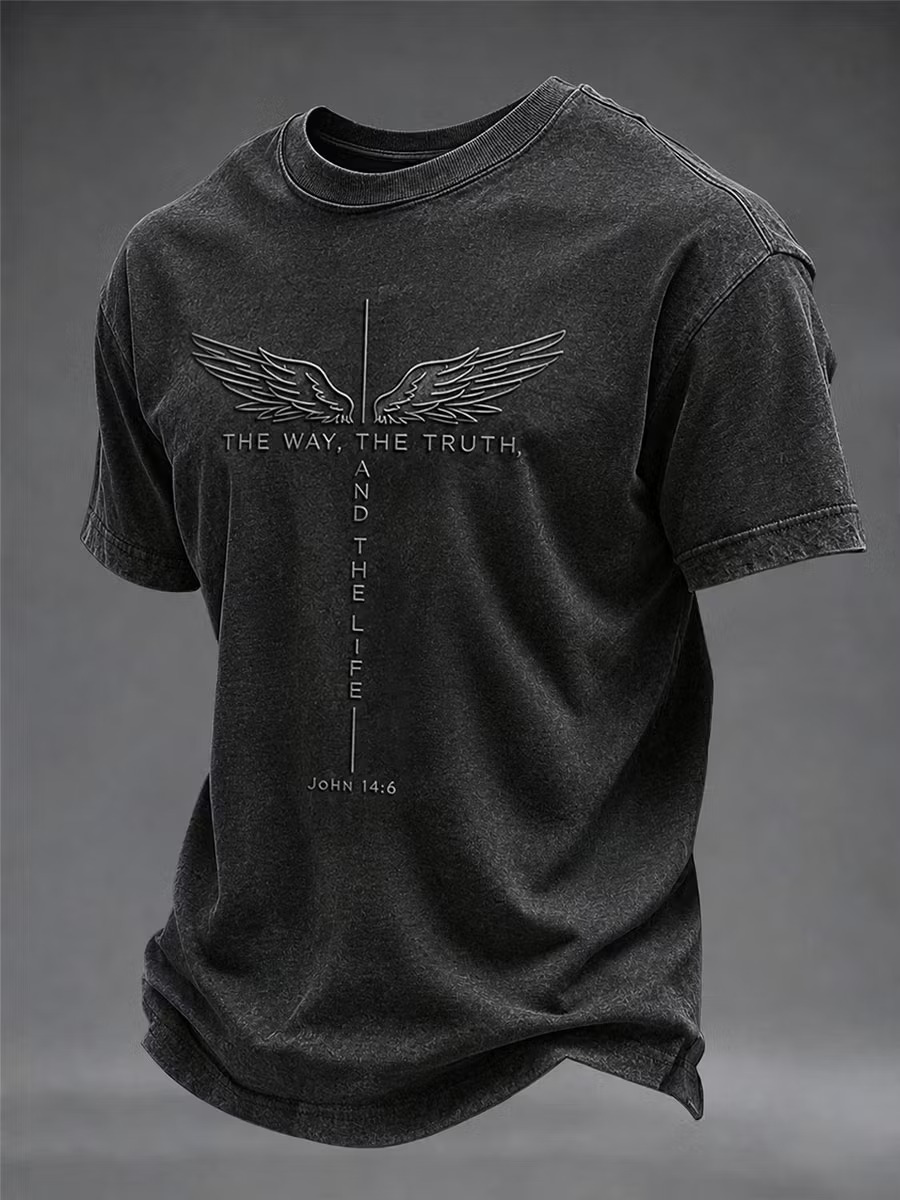 Men's Retro Print Short-Sleeve T-Shirt