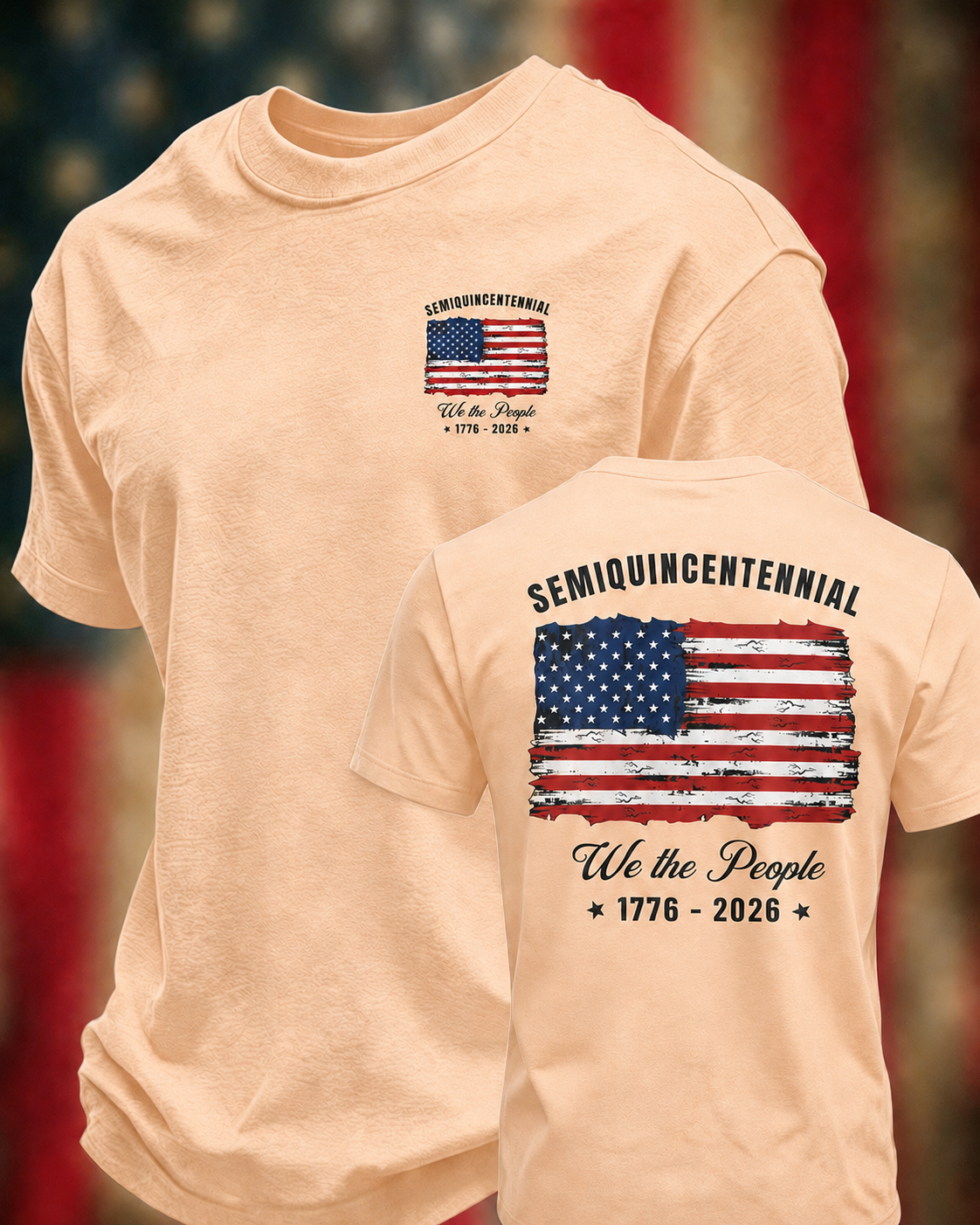 Men'S Casual 250Th Anniversary Commemorative Printed T-Shirt For The Founding Of The United States