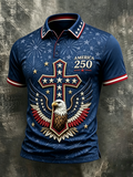 Men's Retro 250th Anniversary Print Polo Shirt