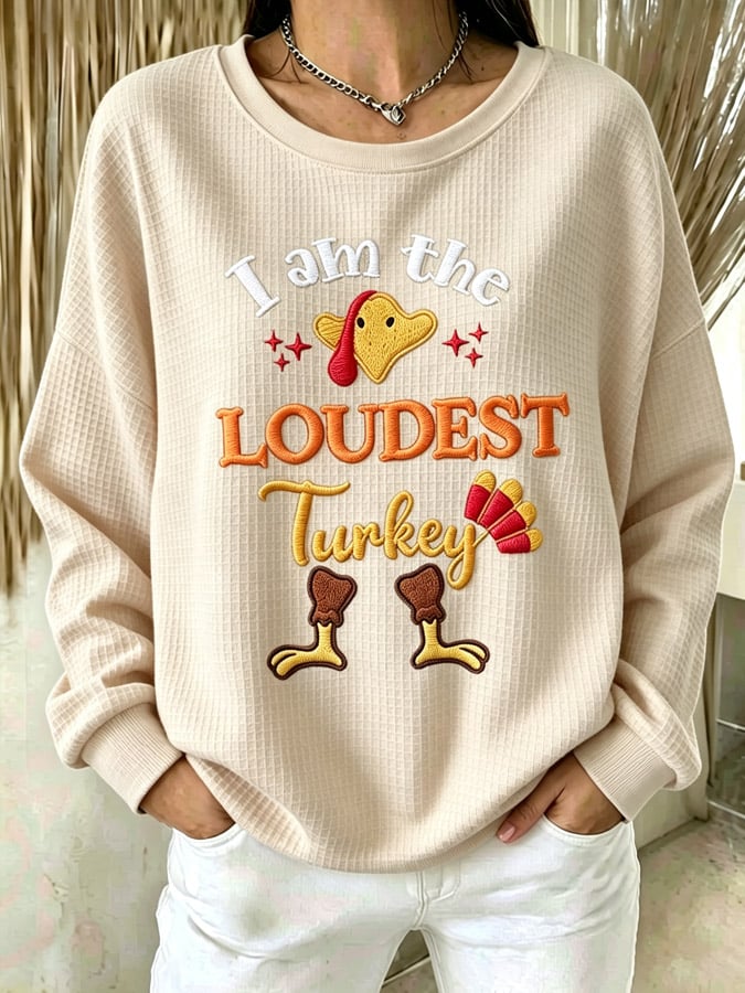 Women's Thanksgiving Print Top
