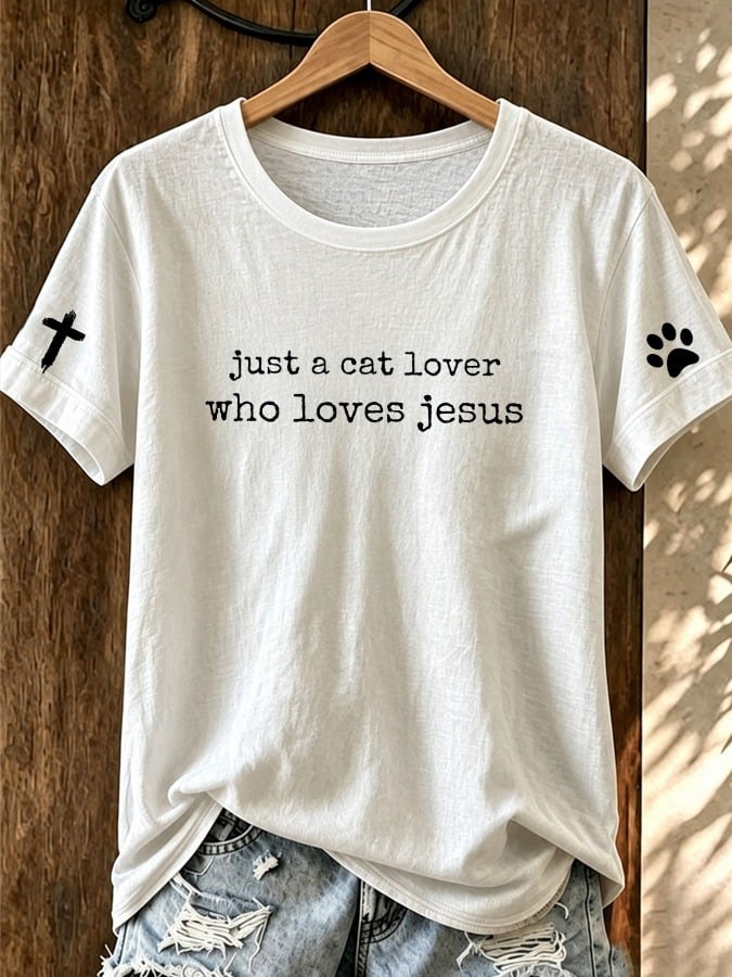 Women's  Retro Faith Print T-shirt