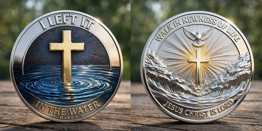 Christian Baptism Commemorative Challenge Coin