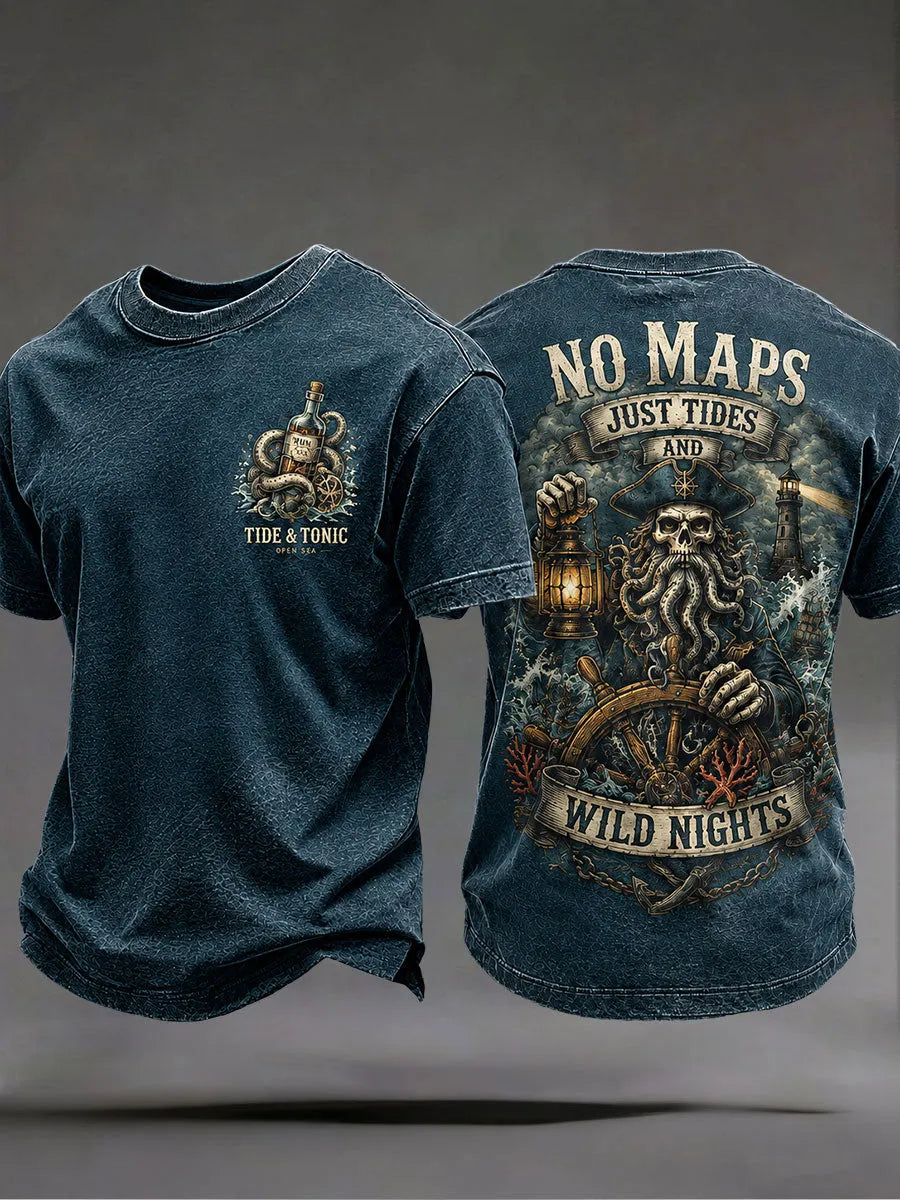 Men's "No Maps Just Tides and Wild Nights" T-shirts