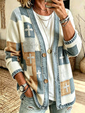 Women's Casual Printed Cardigan