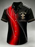 Men's Faith Cross Printed Casual Shirt