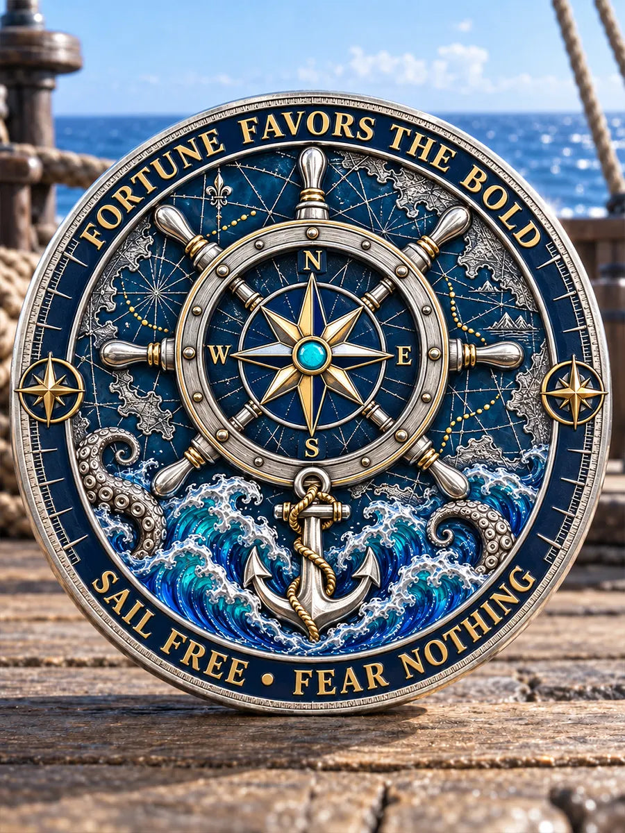 🏴‍☠️ 3D High Relief Pirate Commemorative Medallion