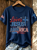 1776-2026 American Women'S Patch Pattern T-Shirt