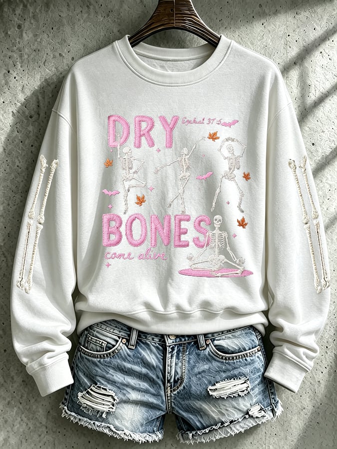 Women's Casual Printed Long-Sleeve Sweatshirt