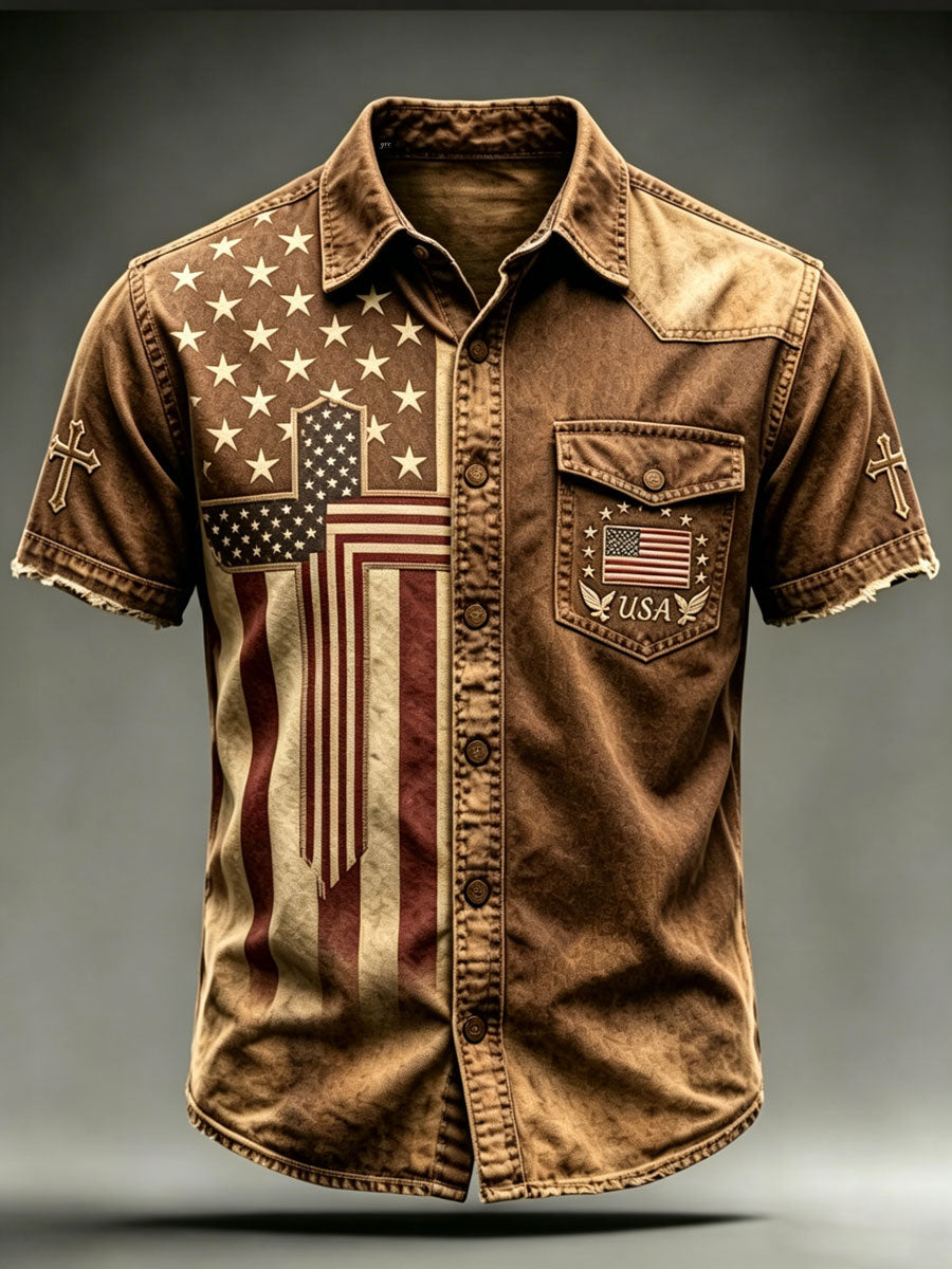 Men'S 250Th Anniversary National Faith Print Shirt