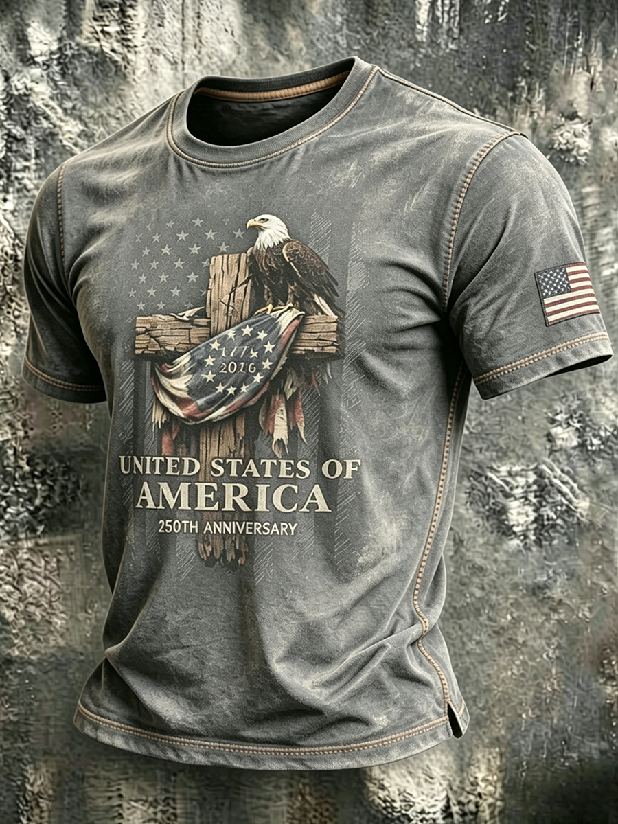 250Th Anniversary Commemorative Faith Printed Round Neck T-Shirt In The United States