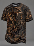 ⚓"Cursed Captain" Vintage Pirate Map & Skull Tee💀