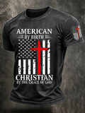Men's 250Th Anniversary Printed Round Neck Short Sleeve T-Shirt