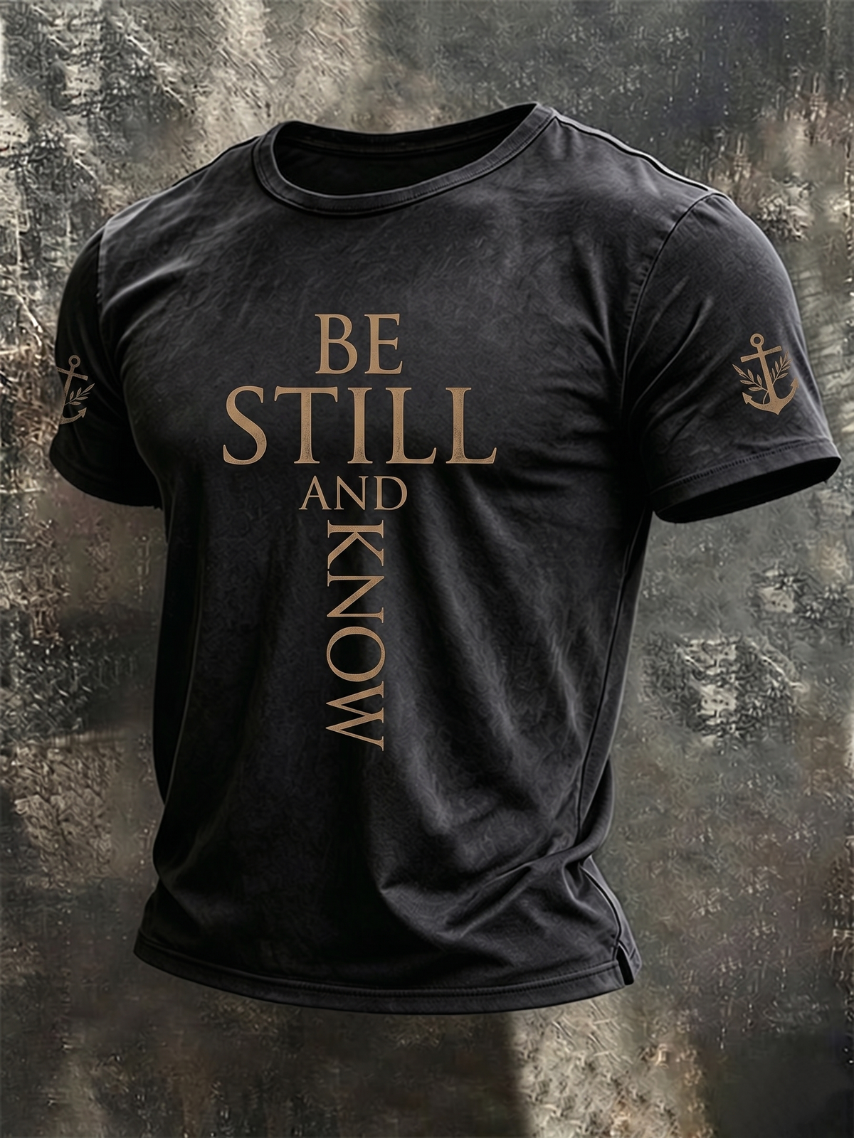Men'S Faith Cross Printed Casual T-Shirt