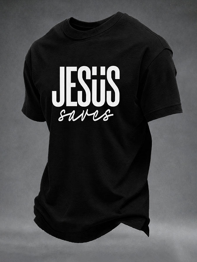 Men'S Jesus Redemption Pattern Printed T-Shirt