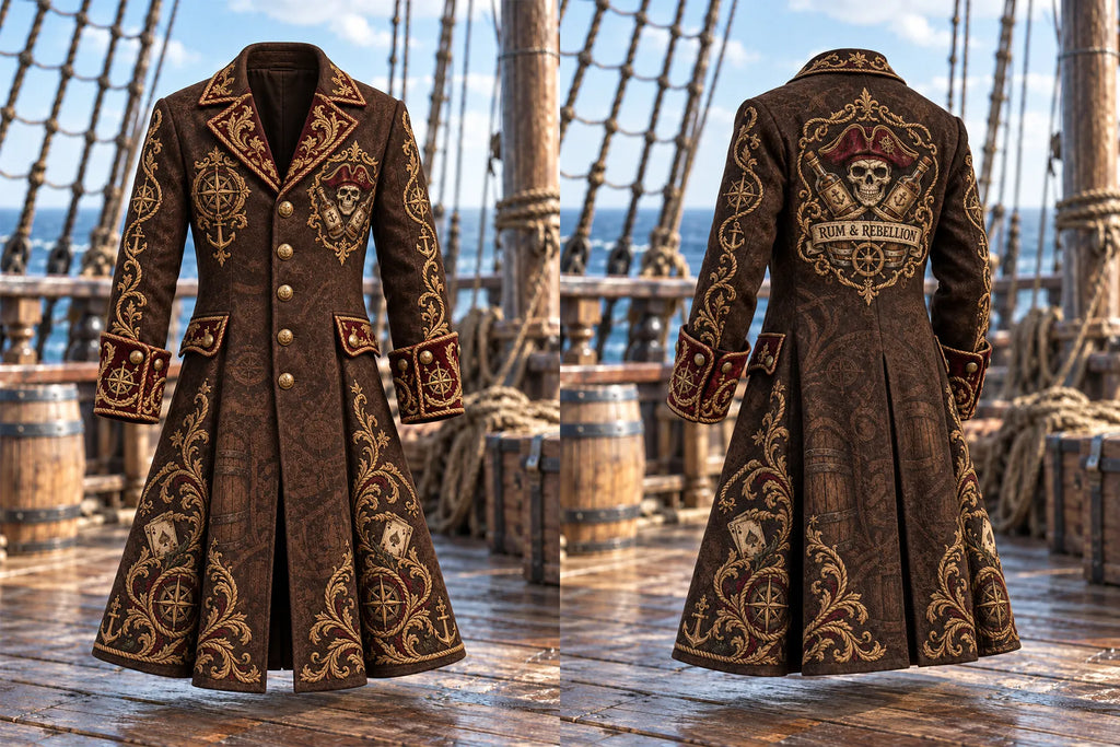 🥃 Men's Rum & Rebellion Pirate Captain Coat