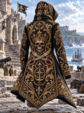 👑 Royal Skull & Golden Baroque Crown Pirate Coat