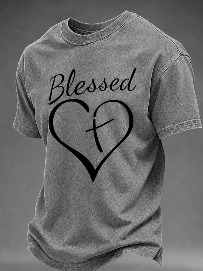 Men's Retro Print Short-Sleeve T-Shirt