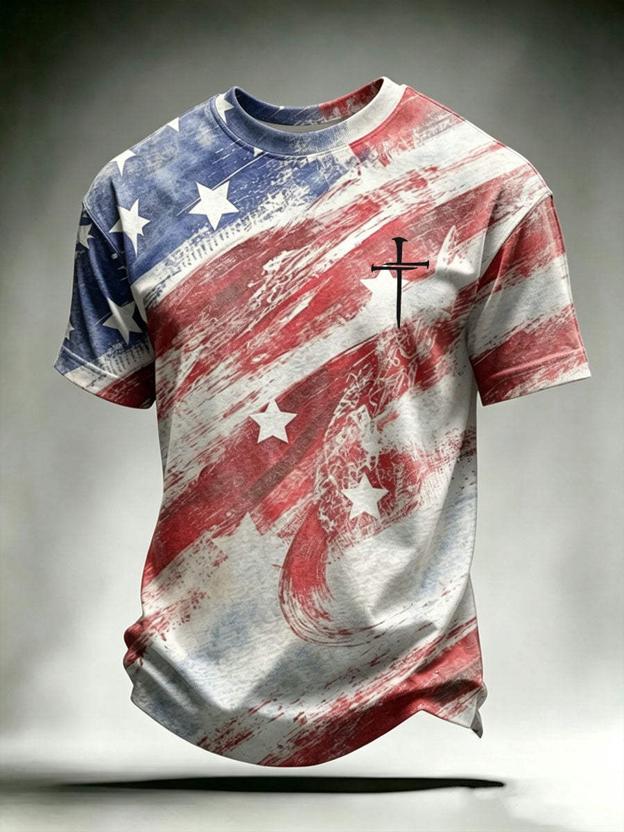 Men's American cross T-shirt
