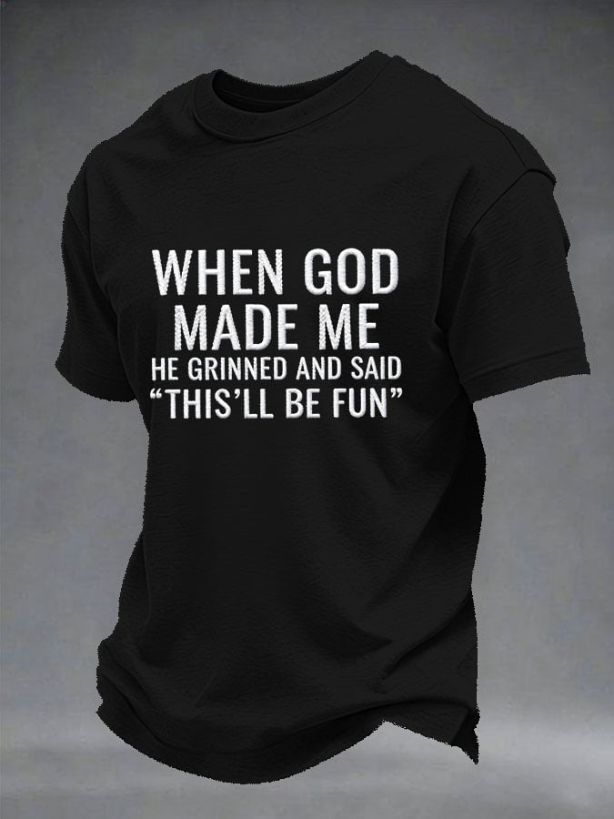 Men's Retro Print Short-Sleeve T-Shirt