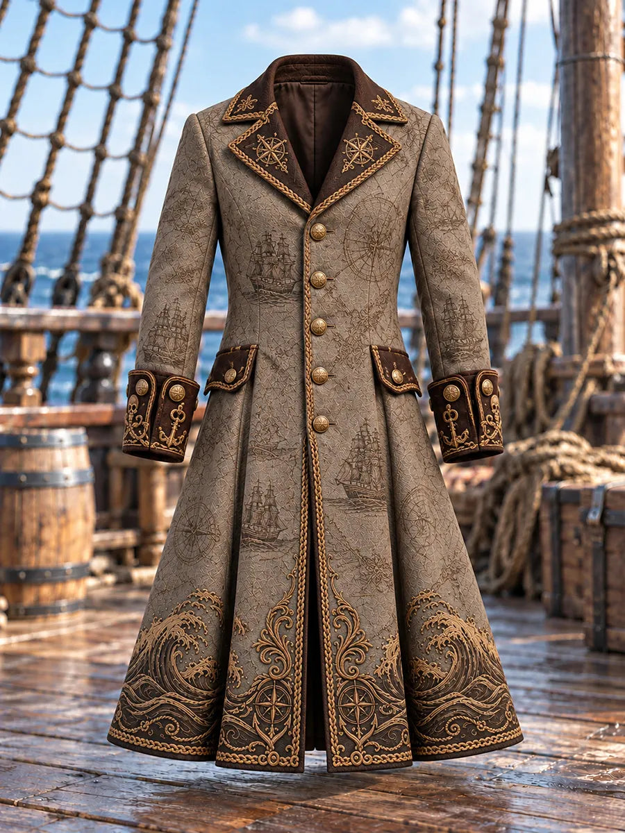 🗺️ Men's Treasure Was Free Time Pirate Coat