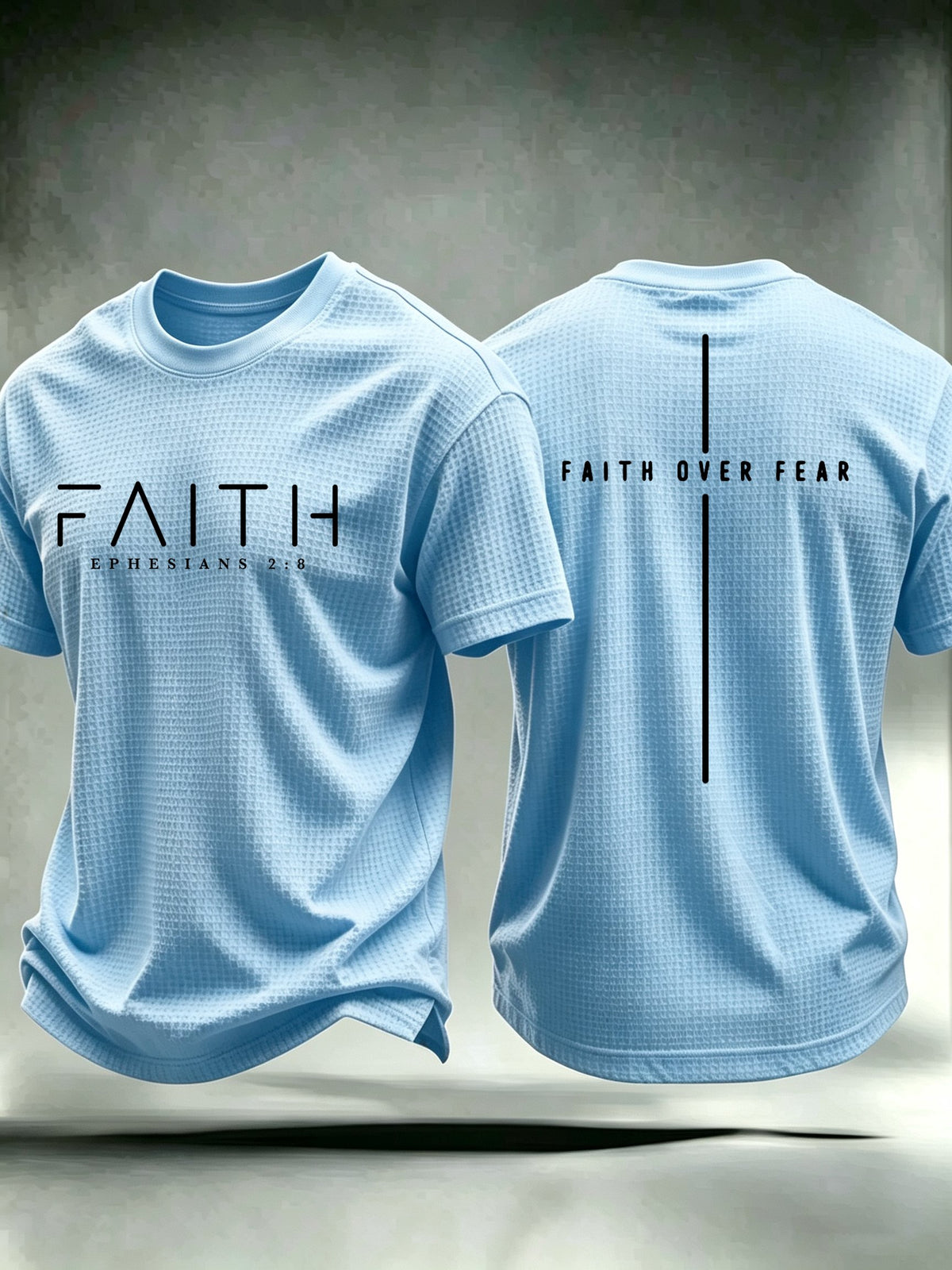 Men's  “Faith” Faith Over Fear waffle knit T-shirts