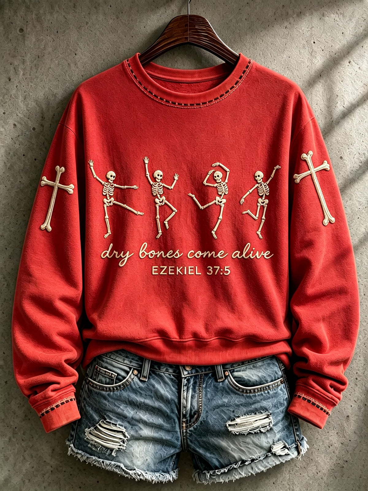 Women's Casual Printed Long-Sleeve Sweatshirt