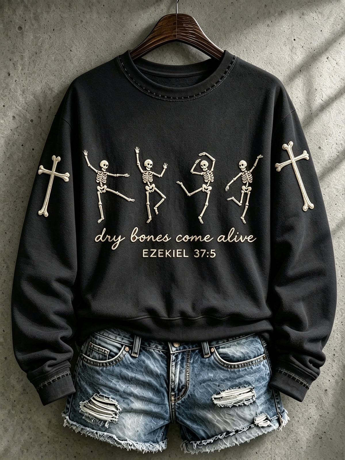 Women's Casual Printed Long-Sleeve Sweatshirt