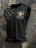 Men's Retro Independence Day Patriot Crew Neck Tank Top