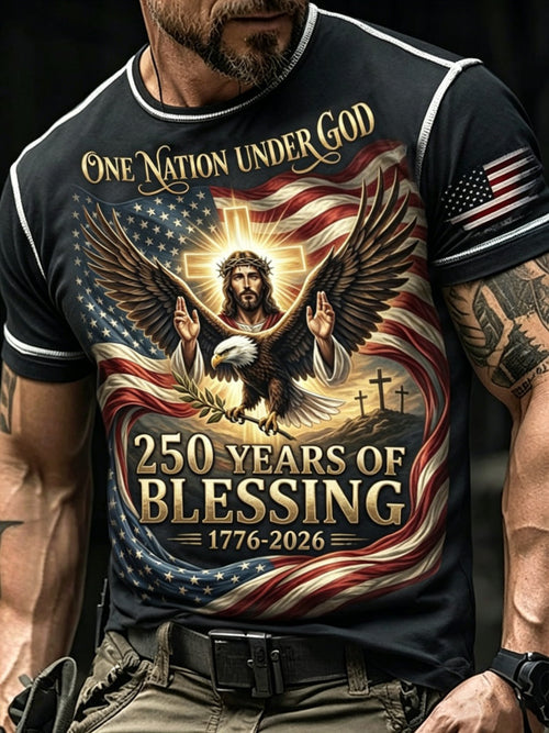 250 Years Of Blessing 1776-2026 Print Men's T Shirt